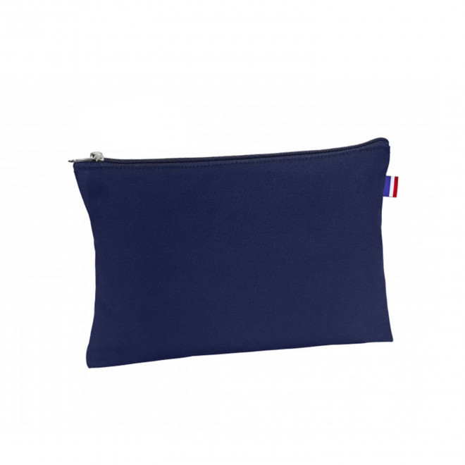 TROUSSE EN COTON 220 G PERSONNALISABLE 'FRANCINE' - bleu marine