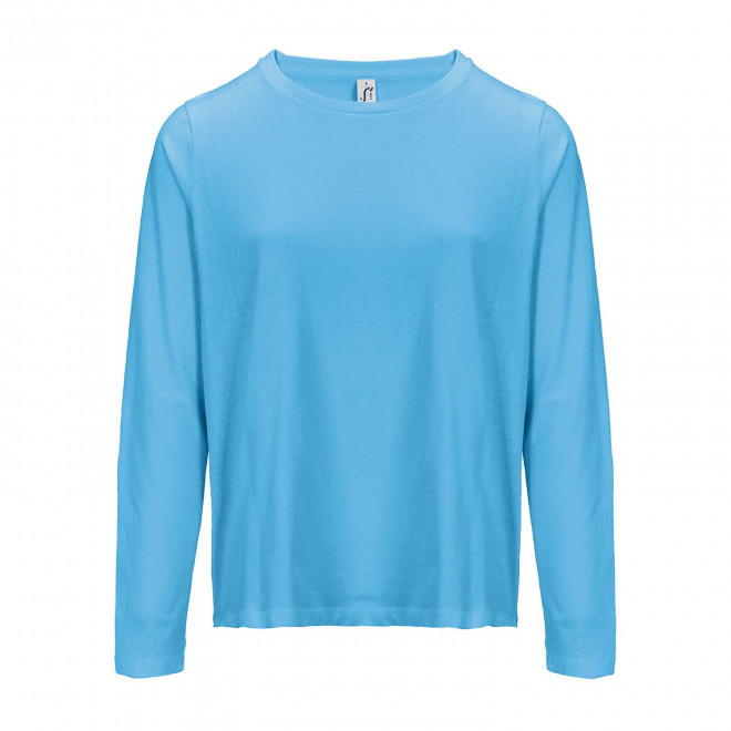 T-SHIRT PERSONNALISABLE FEMME ML COULEUR 'MONARCH' 150G/M2 - bleu aqua
