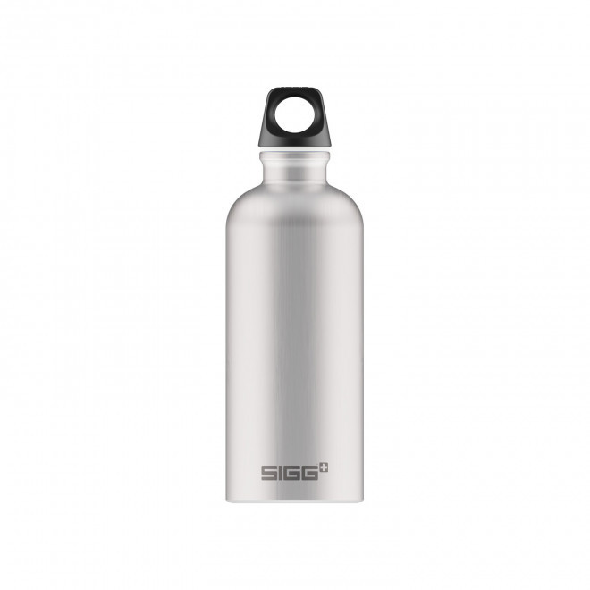 GOURDE EN ALUMINIUM SIGG 600ML PERSONNALISEE 'TRAVELLER' - alu brossé