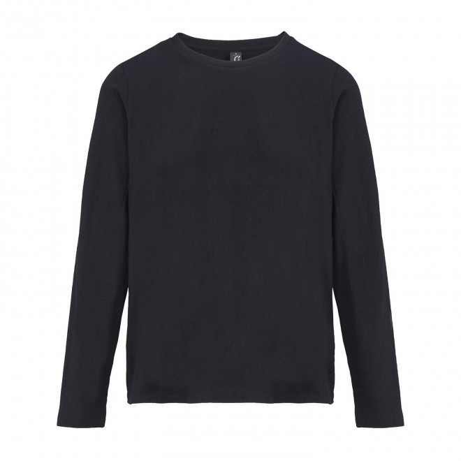 T-SHIRT PERSONNALISABLE FEMME ML COULEUR 'MONARCH' 150G/M2 - noir profond