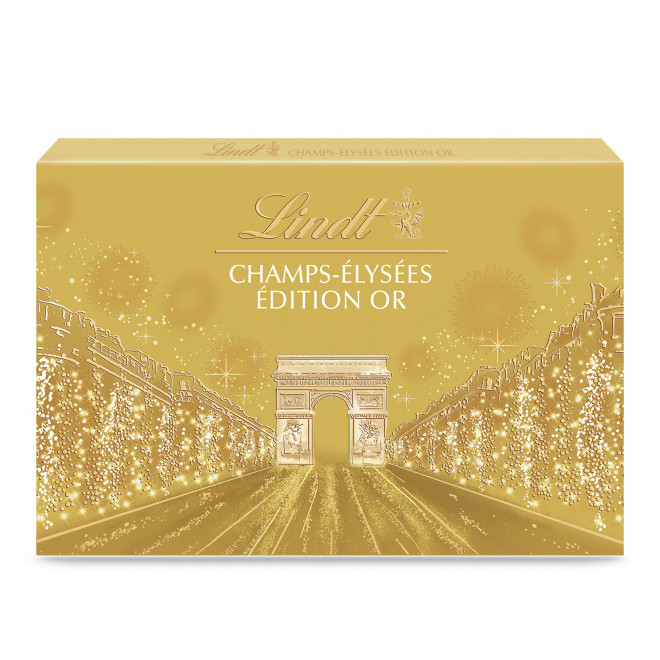 PETIT COFFRET PERSONNALISABLE LINDT 'CHAMPS-ELYSEES' - édition or