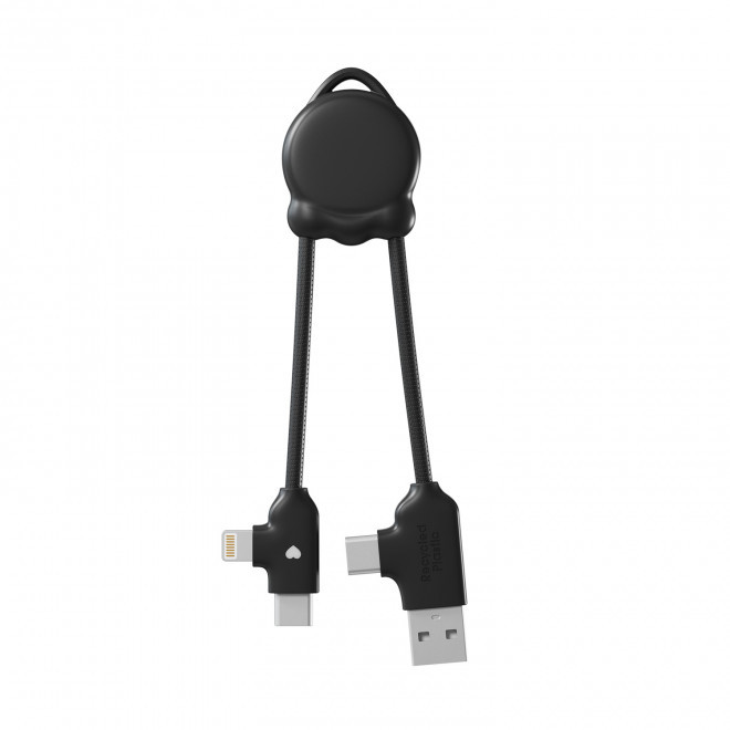 CABLE DE CHARGE PERSONNALISABLE 'OCTOMINI' - noir