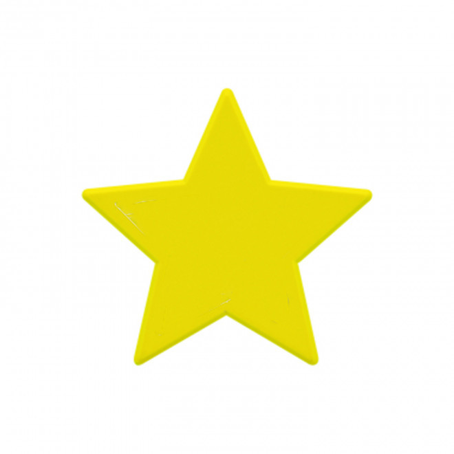 JETON DE FETES ET MANEGE PERSONNALISABLE 'FUNZY ETOILE' - jaune - 7x7cm