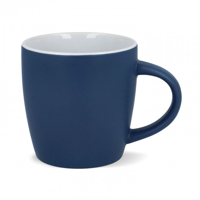 MUG EN CERAMIQUE MATE 350ML PERSONNALISABLE 'HARKI' - bleu foncé