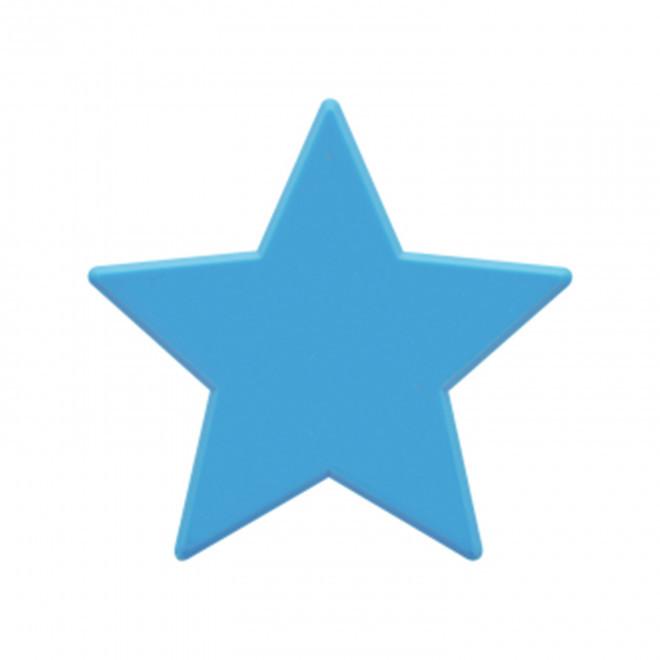 JETON DE FETES ET MANEGE PERSONNALISABLE 'FUNZY ETOILE' - bleu clair - 9x9cm