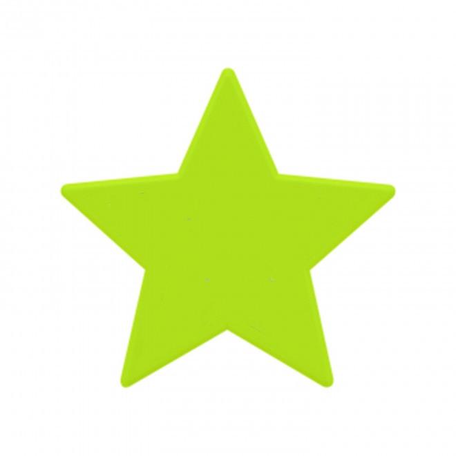 JETON DE FETES ET MANEGE PERSONNALISABLE 'FUNZY ETOILE' - vert fluo - 9x9cm
