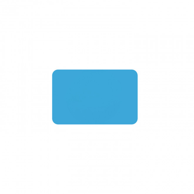 JETON DE FETES ET MANEGES PERSONNALISABLE 'FUNZY RECTANGLE' - bleu clair