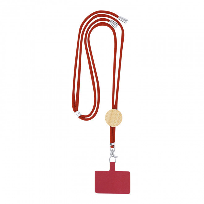 TOUR DE COU TELEPHONE PERSONNALISE 'NURAS COTON COLOR' - rouge