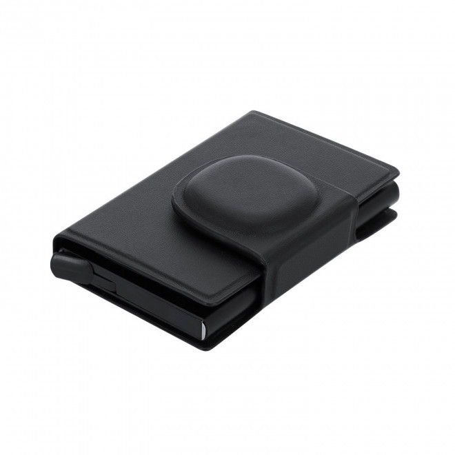 PORTE CARTES GEOLOCALISABLE PERSONNALISE 'KREWO' - noir