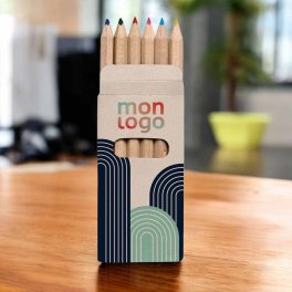 ETUI DE 6 MINI CRAYONS DE COULEUR 'CORDOU'