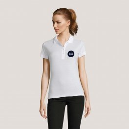 POLO PUBLICITAIRE FEMME 'PASSION' BLANC 170 GR/M²