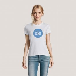 TEE SHIRT BLANC FEMME 'IMPERIAL' 190 GR/M²