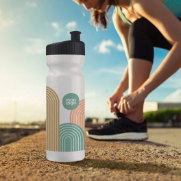 GOURDE DE SPORT PERSONNALISÉE 750ML OPAQUE BLANC 'TRAIL'