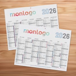 MINI CALENDRIER BANCAIRE PERSONNALISABLE RIGIDE 27x20,8CM 'CALENDY'