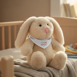 PELUCHE RPET LAPIN PERSONNALISABLE 'PINOU BANDANA'