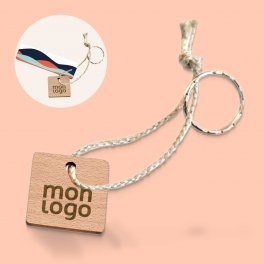 PORTE CLES ENGAGE EN BOIS PERSONNALISE 'SESAME LIEN'