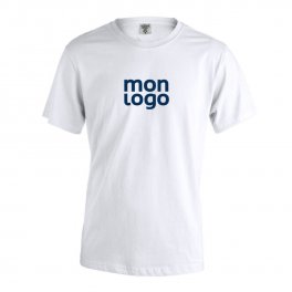 TEE SHIRT PERSONNALISABLE MIXTE 'LEYA' BLANC 130 GR/M²