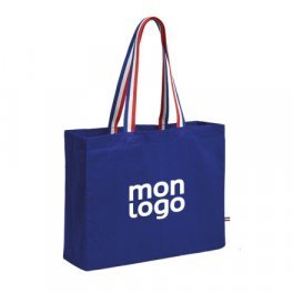 TOTE BAG PERSONNALISÉ AVEC SOUFFLET ANSES TRICOLORES 'HENRI'