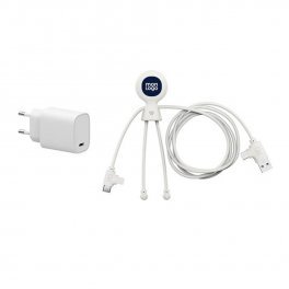 PACK DE CÂBLE ET PRISE PUBLICITAIRE XOOPAR® 'MR BIO FASTCHARGE PRISE30W' 