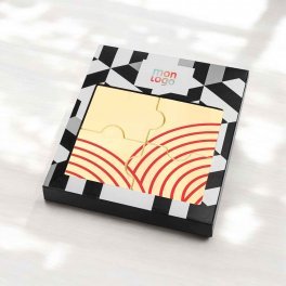 PUZZLE EN CHOCOLAT BLANC 4P PUBLICITAIRE 'CHOKO PUZZLE'