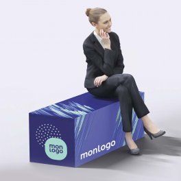 BANC EN MOUSSE PUBLICITAIRE 'CUBIQUE'