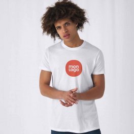TEE SHIRT PUBLICITAIRE HOMME BLANC B&C 'PALTO 145G'