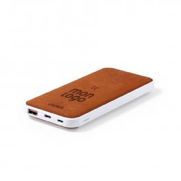 POWERBANK PERSONNALISABLE EN CUIR RECYCLE RCS 'CUIRO'