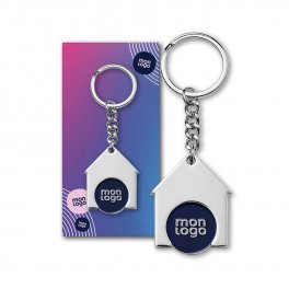 PORTE CLÉS AVEC JETON PERSONNALISABLE 'EUROCASA'