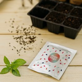 SACHET DE GRAINES PERSONNALISABLE EN QUADRI  'PLANTAI M'