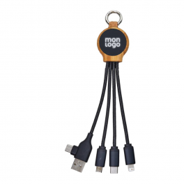 CABLE PERSONNALISABLE 5 EN 1 ECO 'KEYRING'