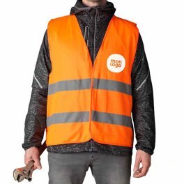 GILET DE SECURITE PERSONNALISABLE ADULTE 'FLUOSECU'