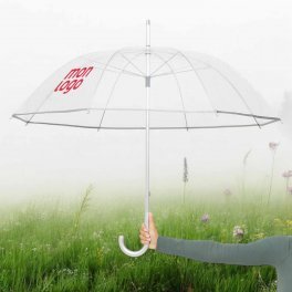 PARAPLUIE TRANSPARENT CANNE PERSONNALISABLE 'LENCO'