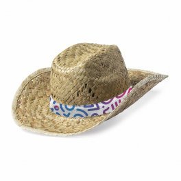 CHAPEAU DE PAILLE NATURELLE PERSONNALISABLE 'LUA COWBOY'