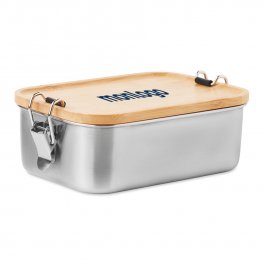 LUNCH BOX PERSONNALISÉE EN ACIER ET BAMBOU 'FIOCCHI'