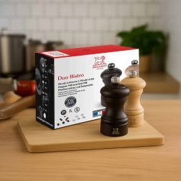 COFFRET 2 MOULINS SEL POIVRE PERSONNALISABLE 'DUO BISTRO'