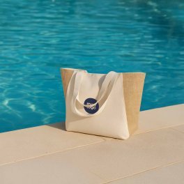SAC COTON ET JUTE PERSONNALISABLE 'CHARMO'