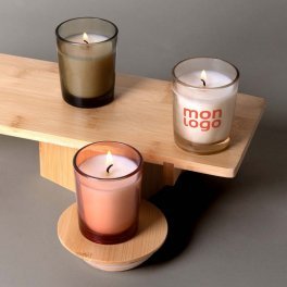 BOUGIE PARFUMEE PERSONNALISABLE EN VERRE 'COSYO'