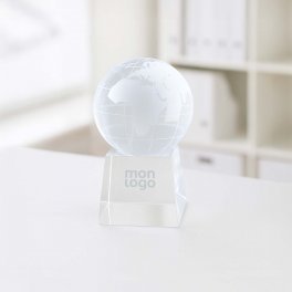 TROPHEE EN VERRE PERSONNALISE 'VICKY GLOBE 25'