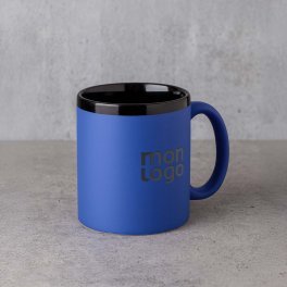 MUG CERAMIQUE PERSONNALISABLE INTERIEUR NOIR 'SOFT COLOR'