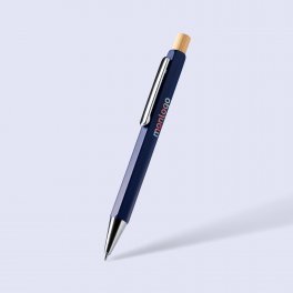 STYLO HEXAGONAL PERSONNALISE EN METAL ET BAMBOU 'CONI'