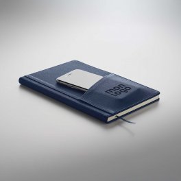 CARNET PERSONNALISABLE A5 RPET AVEC POCHE 'LEXI'
