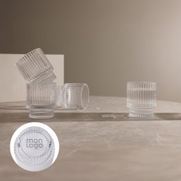 SET 4 VERRES NERVURES 25CL PERSONNALISABLE 'VIVIANE'