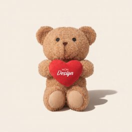 PELUCHE OURSON PERSONNALISABLE 'TEDDY XL COEUR'