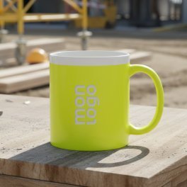MUG CERAMIQUE INTERIEUR  BLANC PERSONNALISABLE 'SOFT COLOR FLUO'