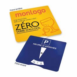 DISQUE DE STATIONNEMENT PUBLICITAIRE 'APARKA ZERO ALCOOL'