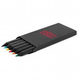 SET DE CRAYONS DE COULEUR PERSONNALISABLE 'CORDOU BLACK'