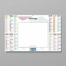 CALENDRIER BANCAIRE EFFACABLE PERSONNALISABLE 'VELEDI'