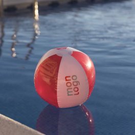 BALLON DE PLAGE PERSONNALISABLE 'PLAYA TRANSPARENT'