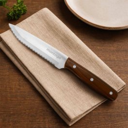 COUTEAU A STEAK EN ABS EFFET BOIS PERSONNALISABLE 'LANOMI'