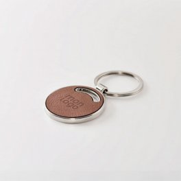 PORTE CLE EN PU RECYCLE PERSONNALISE 'ANGELOS ROND'